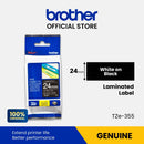 Label Tape Cassete Brother TZE-355 24 mm White on Black