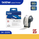 Continuous Paper Label Roll Brother DK 22210 62 mm x 30 m Black On White
