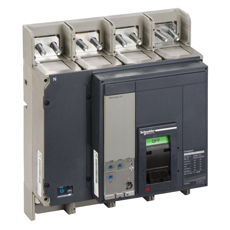 Circuit Breaker Compact NS1250N - Micrologic 2.0 - 1250 A - 4 poles 33480E