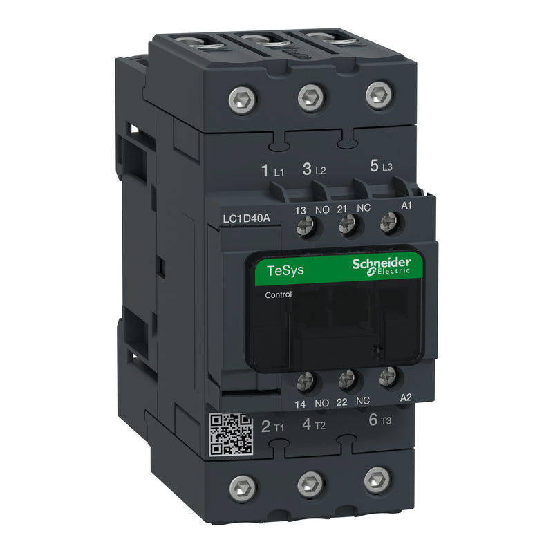 Kontaktor Schneider LC1D40A 18,5KW Auxilary 1NO+1NC LC1D40AM7 / LC1D40AQ7 / LC1D40E7 / LC1D40AP7 / LC1D40AF7 / LC1D40AB7 / LC1D40AD7 / LC1D40ABD / LC1D40ABNE / LC1D40AEHE / LC1D40AN7 / LC1D40AGD / LC1D40AKUE / LC1D40AU7