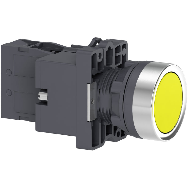 Push Button Lamp Schneider XA2EW35B1 22 mm Plastic Momentary 24VAC/DC Yellow 1NO