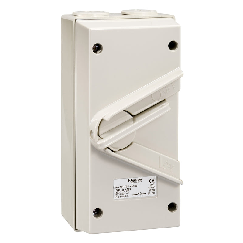Surface Mount Isolation Switch Schneider Kavacha WHT35_GY 35A 3P 440V