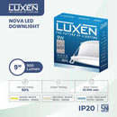Lampu Luxen Downlight LED IB Bulat 9W 3000K CDL DL9NOVA