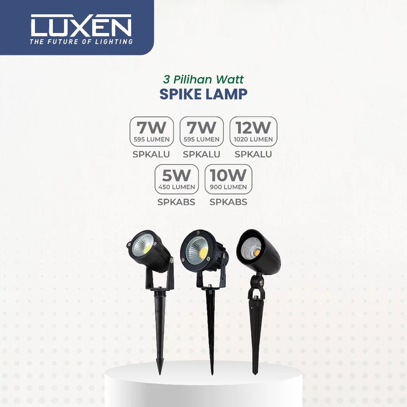 Lampu Taman Luxen Aluminium model colok 7W 85-265V 3000K