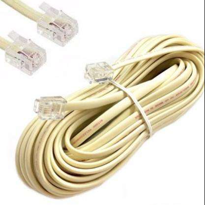 Accessories Telepon KTN Kabel Telpon 4 Mtr Cream w/RJ11