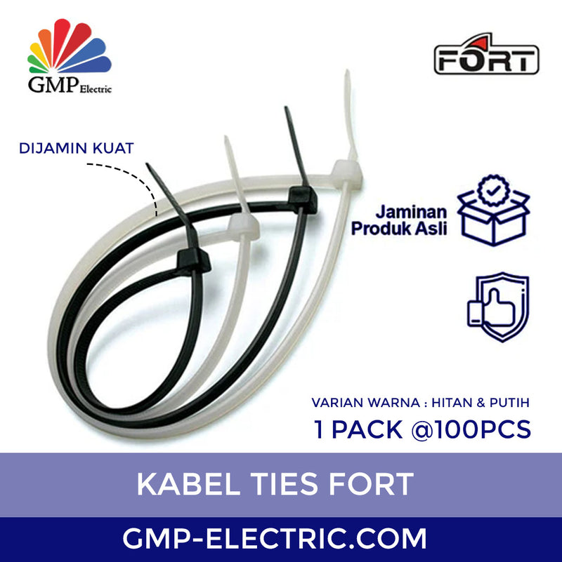 Kabel Ties Fort FSM 5x250mm White @100 pcs