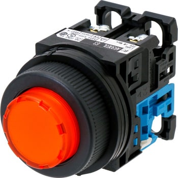 Push Button Lamp Fuji AR30 EOL-10E3A Round (extended), Momentary, INC 24V DC 30 mm Orange 1NO