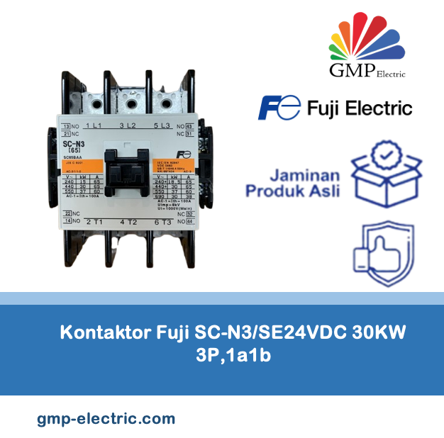 Kontaktor Fuji SC-N3/SE24VDC 30KW 3P,1a1b