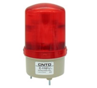 Warning Light 4" CNTD C-1101J 24VDC, Rotary/Flash/Steady Yellow + Buzzer