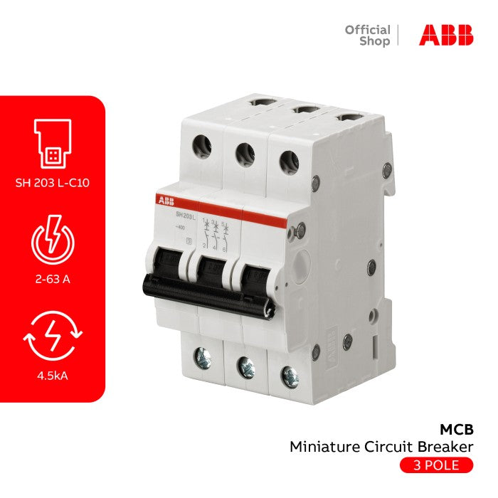 MCB ABB SH 203-C20 3P 20A 4,5kA