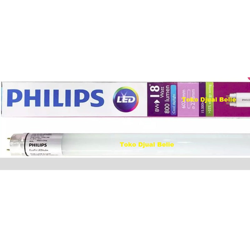 Lampu TL LED Philips Ecofit LEDtube T8 18W White (wiring ph)
