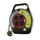 Kabel Rol Uticon CR-2815 4 Lubang, 2P+E 15 mtr Black