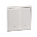 Saklar Double Hotel Schneider Pieno E8232L2F_WE_G3 2G 2W White