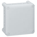 Junction Box Legrand (92034) Plexo 130(H)x130(W)x74(D) Grey Pre-cut ISO Cable Entry IP55-IK08