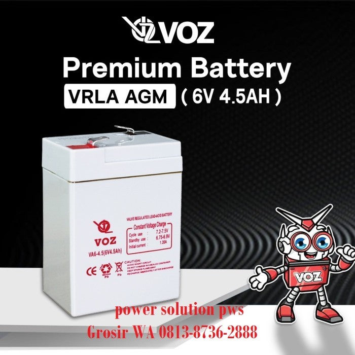 Aki Battery Kering VOZ 6V-4.5Ah