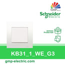 Saklar Schneider KB31_1_WE_G3 1 Gang 1 Way White Vivace