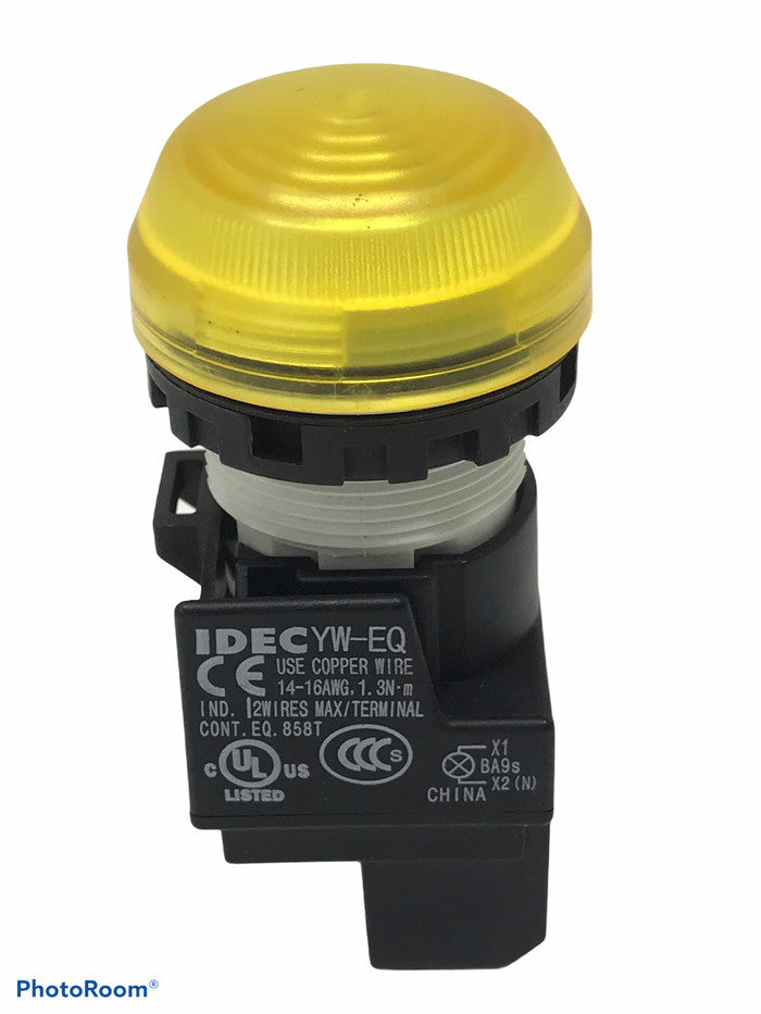 Pilot Lamp Idec YW1P-2EQ4-Y 24VDC 22mm 24VDC Yellow