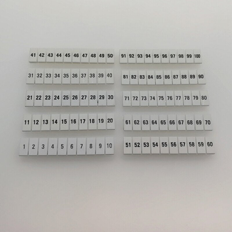 Marking Terminal Blok BLOX ZBF5/H (11-20) u/ FJ6-2.5K White