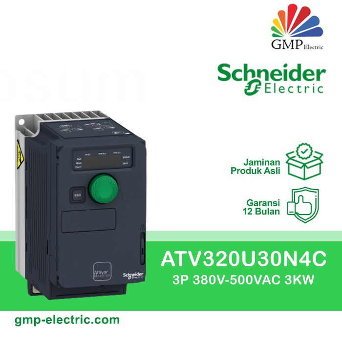 Inverter Schneider ATV320U30N4C 3P 400VAC 3KW