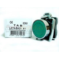Push Button Metal Fort LAY4-BA31 22 mm Green metal