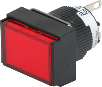 Pilot Lamp Fuji Retangular AH164-ZTRE3 Direct, LED 24VDC 16 mm Red