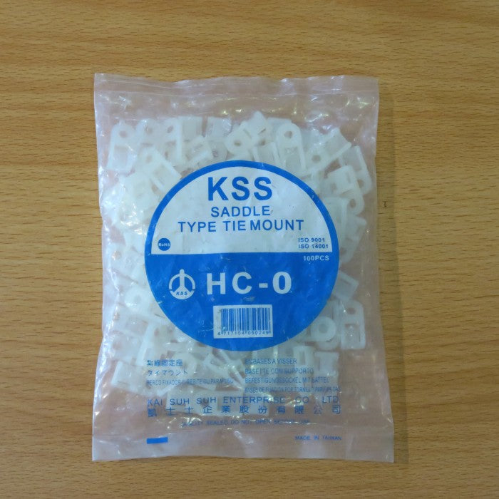 Tie Mount Sadlle KSS HC-0 19.6 x 9.5 x 5 mm White