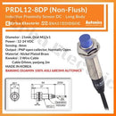 Proximity Sensor Autonics PRDL12-8DP M12 12-24 VDC 3-wire Sensing 8 mm 3 Wire NC Spatter Resis