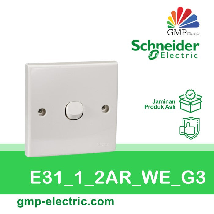 Saklar 1G 1W Schneider Classic (Clipsal) E31_1_2AR_WE_G3