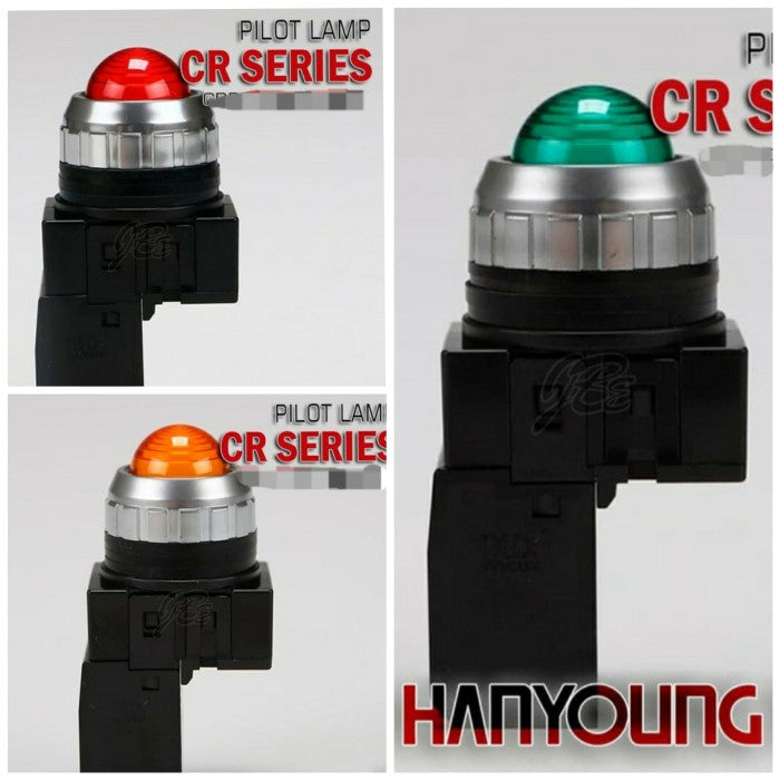 Pilot Lamp Hanyoung Dome CRP-25D 25 mm Red 24VDC