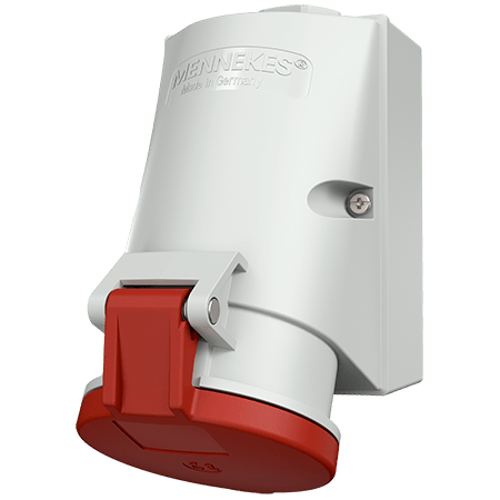 Mennekes 1557 Wall Mounted 5X32A Red/White IP44 400V (K)