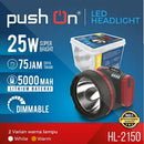 Senter Head Lamp LED Rechargeable HL-2150 25W