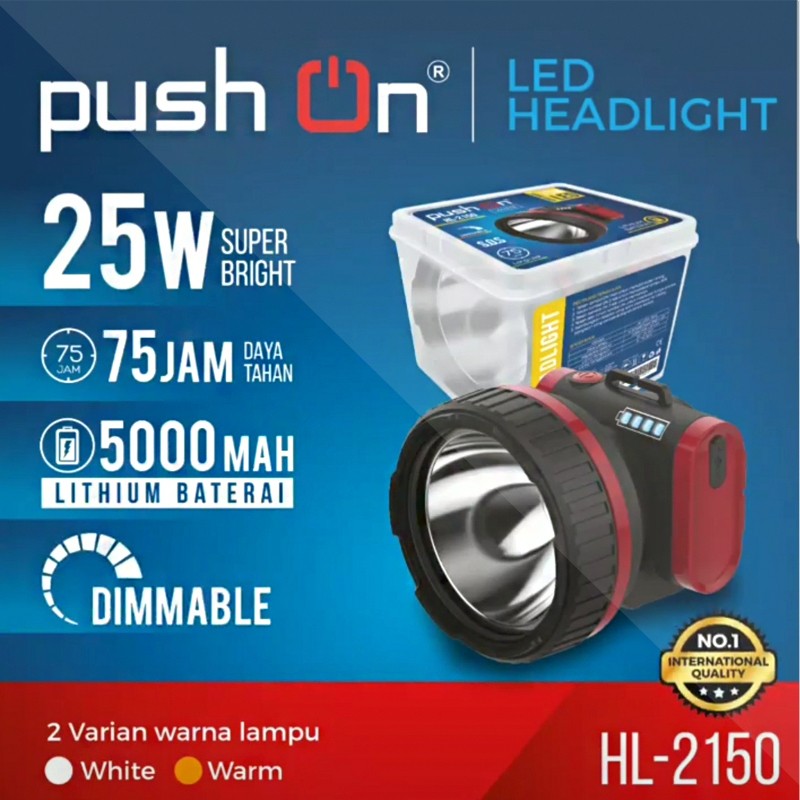 Senter Head Lamp LED Rechargeable HL-2150 25W