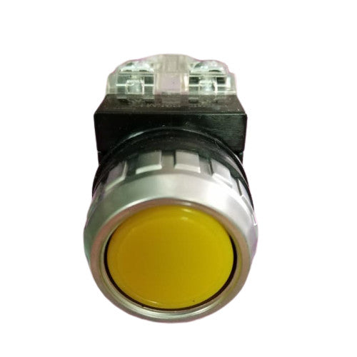 Push Button Hanyoung LED, Momentary 220V 25 mm Yellow 1NO+1NC