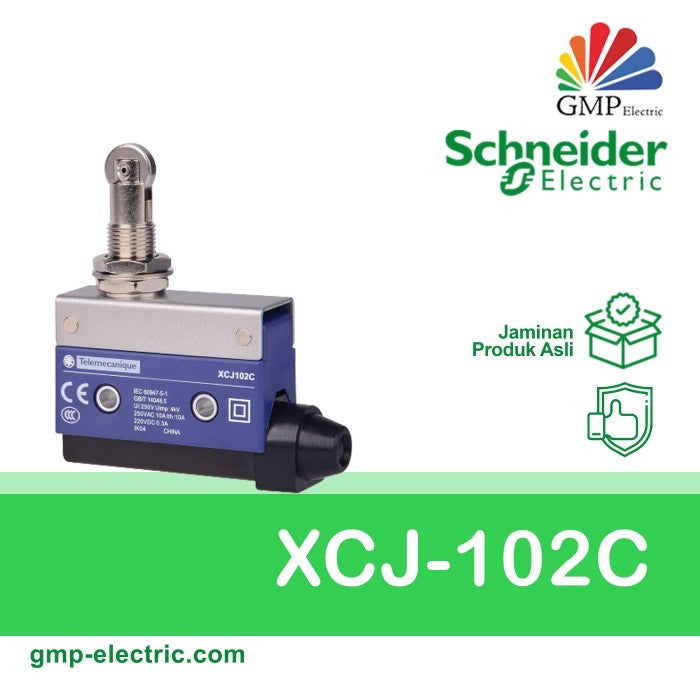 Limit Switch Schneider XCJ102C Steel Roller Plunger f/ Lateral Cam Approach