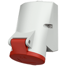 Mennekes 1724 Wall Mounted 4x16A Red/White IP44 400V (K)