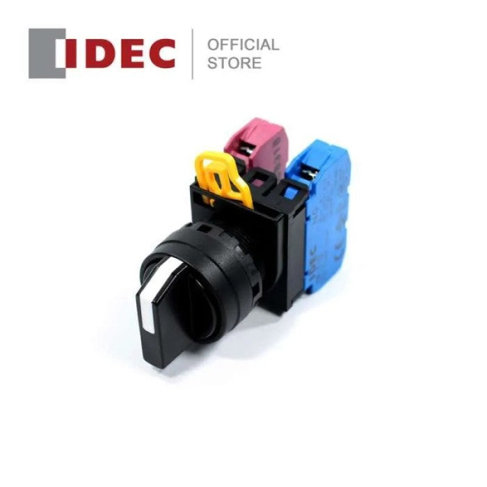 Selector Switch Idec YW1S-2E11 22mm 2Posisi Black 1NO 1NC