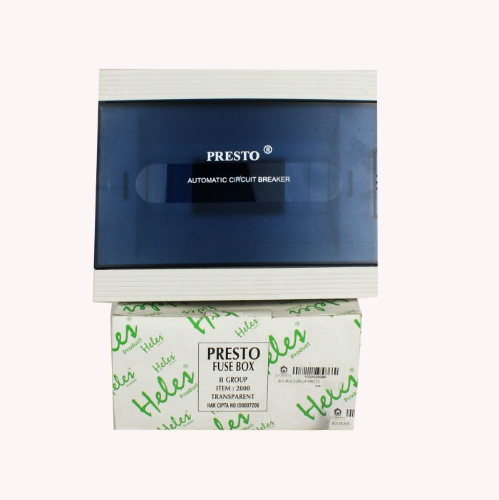 Box MCBPresto IB 8 Group White Transparan Cover