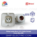 Fitting Lampu Broco 1211 Plafon Persegi Cream Max.60W