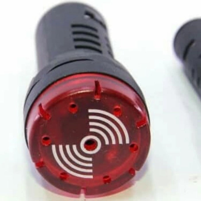 Buzzer Fort Round, w/ Lamp 22 mm Red 220 V AC