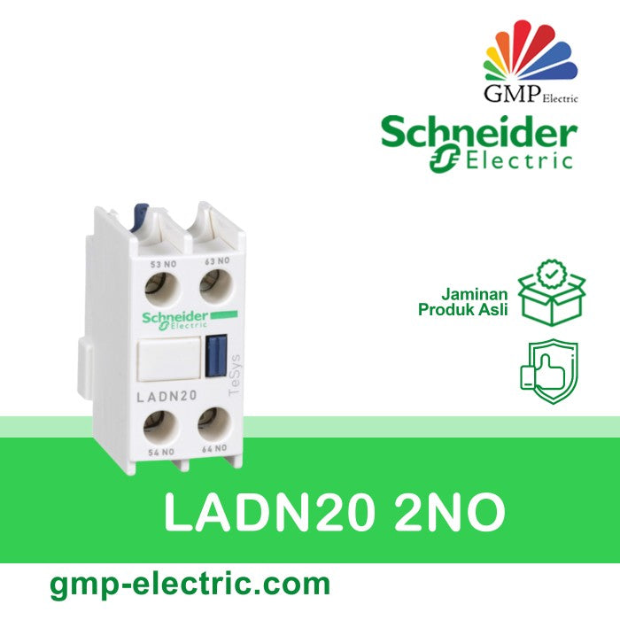 Auxiliary Contact BlockSchneider LADN20 F/LC1D white 2NO