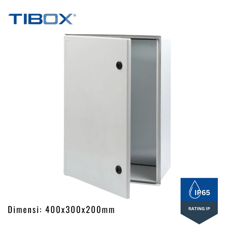 Panel Box Polyester TIBOX TIP-44 W400xH400xD200mm IP66 Cream w/Galvanized Steel Mounting Plate 1.5mm
