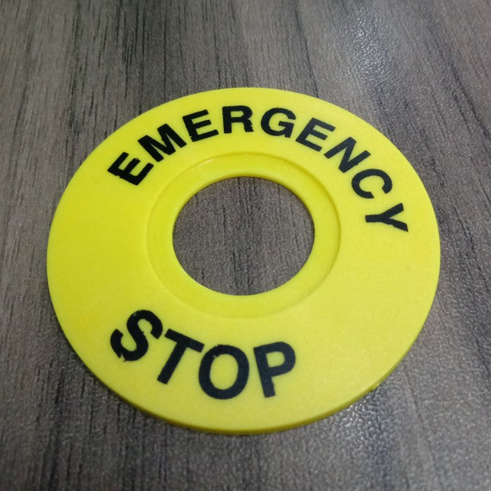 Papan Legenda Emergency Stop Fort GXB2-ER60 22 mm Yellow