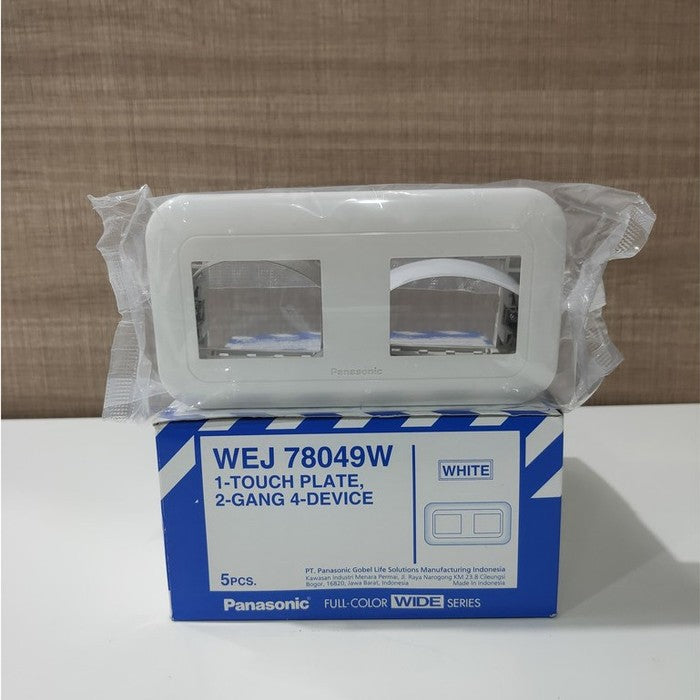 Frame Panasonic WEJ-78049W 2 Gang 4 Device PVC Wide Series White