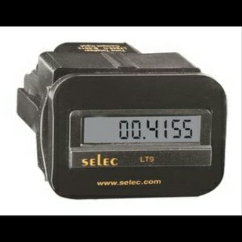 Digital Hour Counter 48x48 Selec LT945V LCD 8 Digit 24-260VAC Battery Power