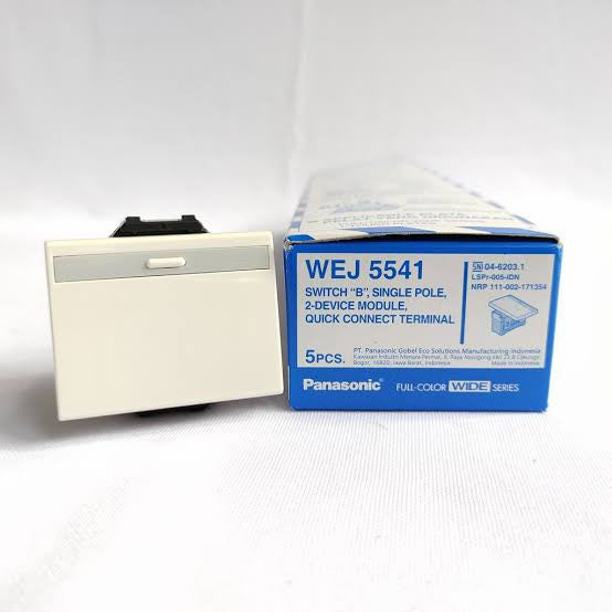 Mata Saklar Panasonic WEJ-5541 "B" 2 Device White Full Color Wide C