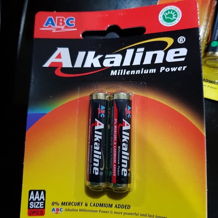 Baterai ABC Alkaline 2xAAA Black/Silver isi 2