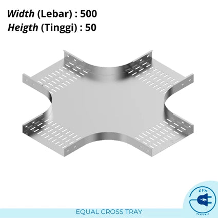 Equal Cross Ladder Tray Tek U Electro Galvanized 500x50mm