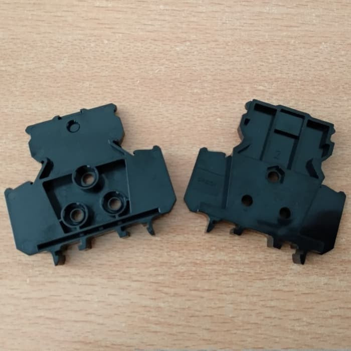 Terminal Block Blox End Plate 2 Tingkat D-FJD15W2 15A Black F/FJD15W