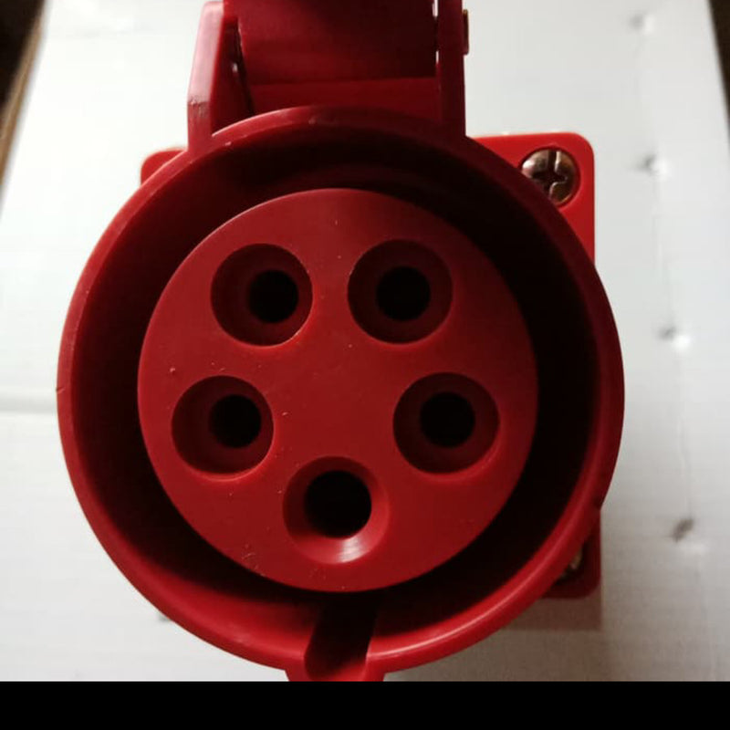Industrial Plug & Socket CEE Wall Socket 5x63A Red/White IP44