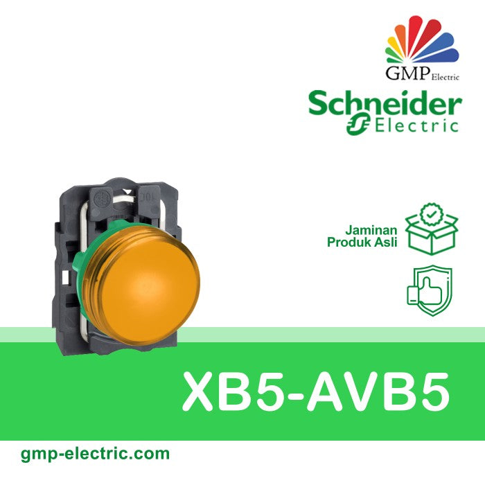 Pilot Lamp Schneider XB5-AVB5 22 mm Plastic 24VAC/DC Yellow